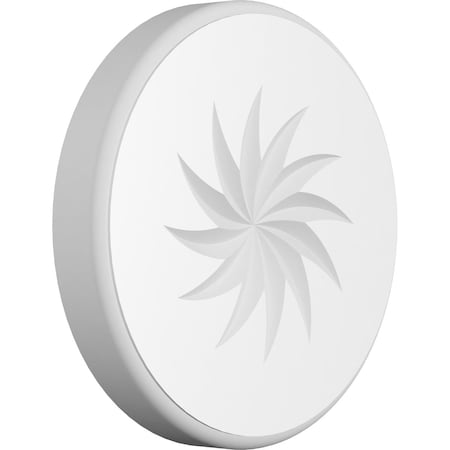 Ekena Millwork Standard Grayson Spiral Rosette With Rounded Edge, 7"W x 7"H x 1"P ROSP070X070X100GRY14
